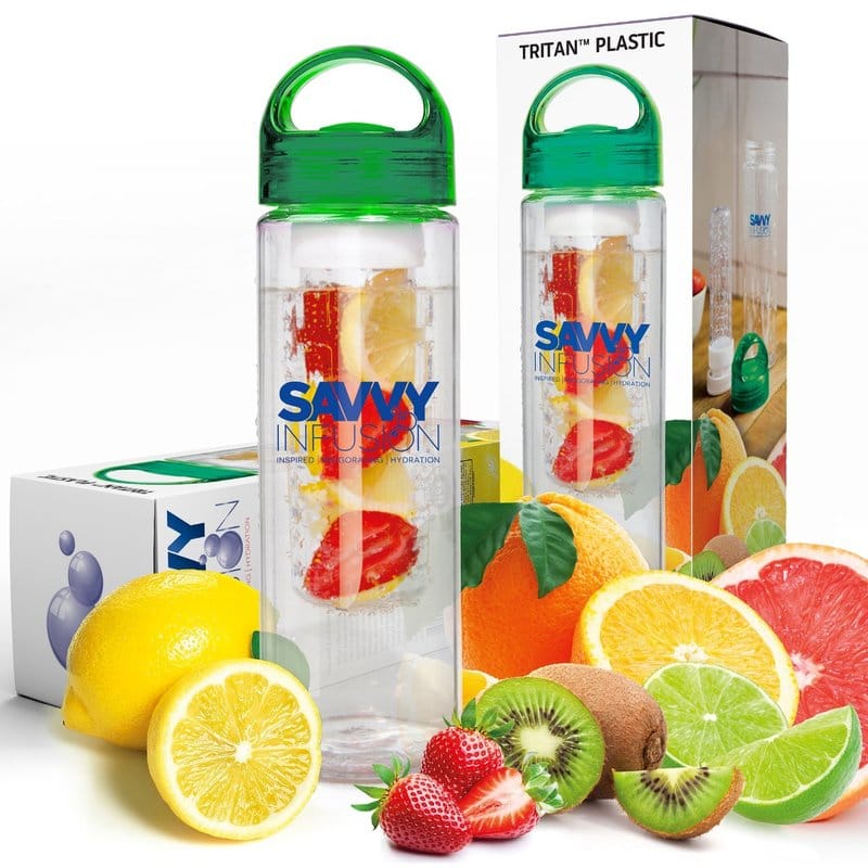 Savvy Infusion® Water Bottle - 24 Oz - Green