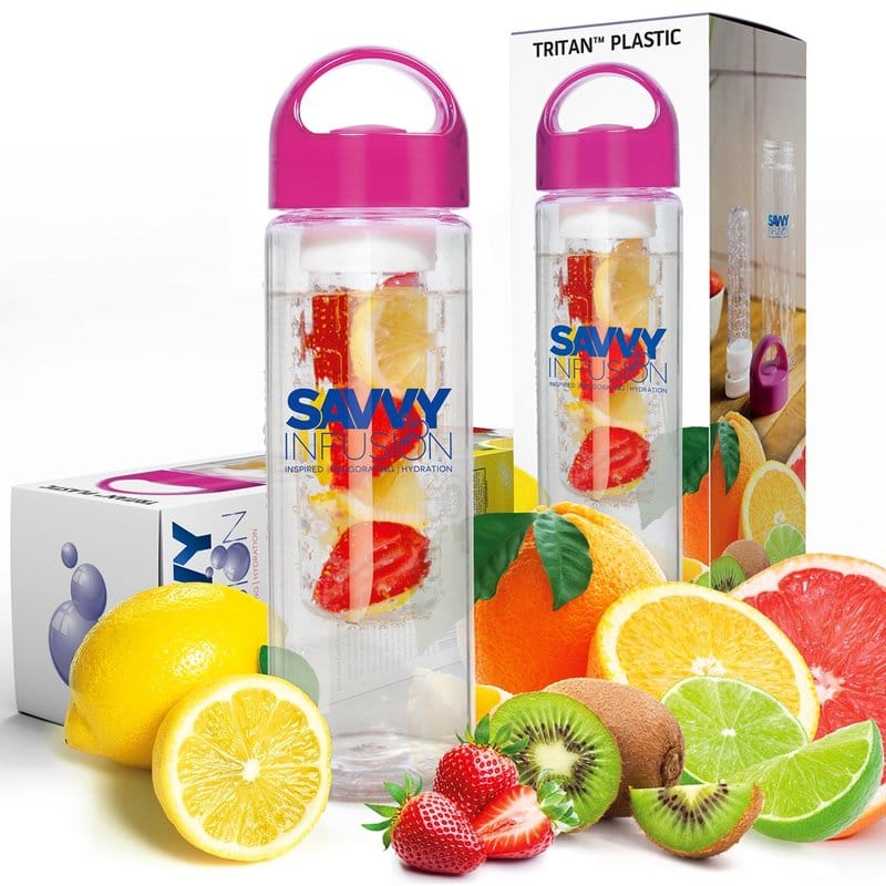 Savvy Infusion® Water Bottle - 24 Oz - Pink