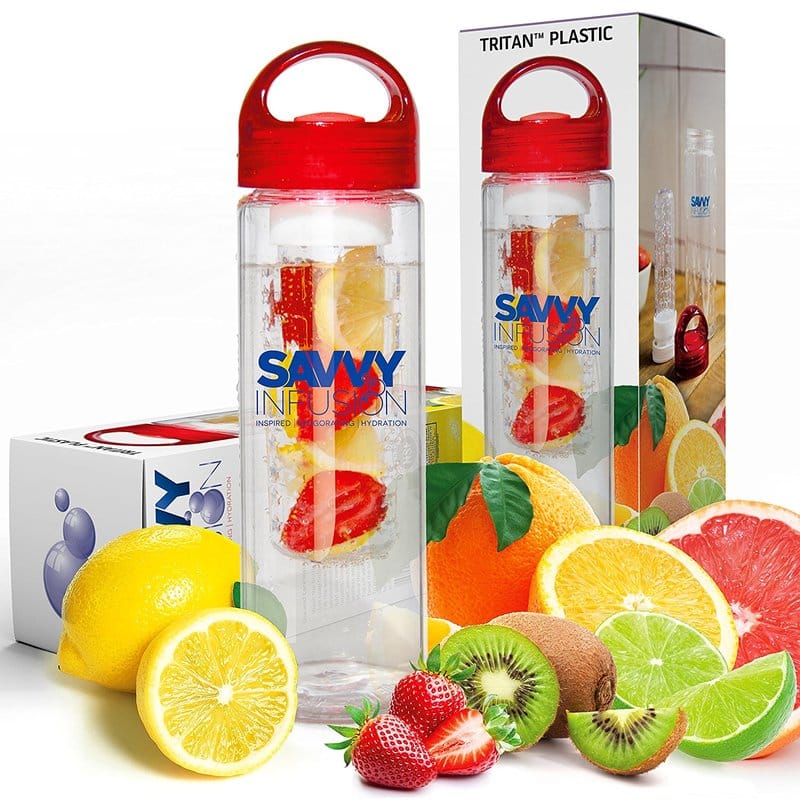 Savvy Infusion® Water Bottle - 24 Oz - Red