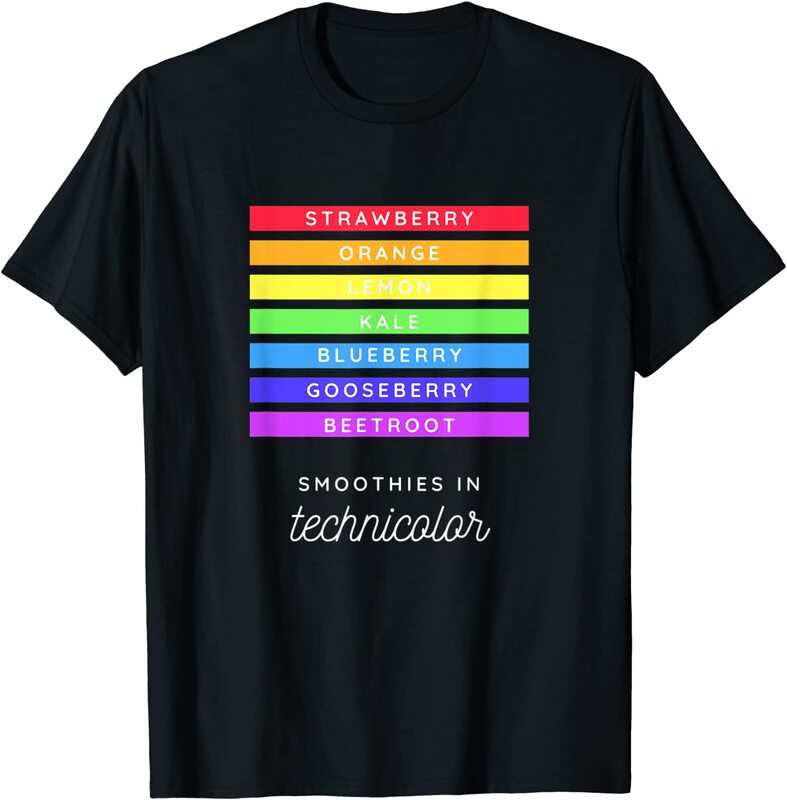 Smoothies in Technicolor Healthy T-Shirt Idea